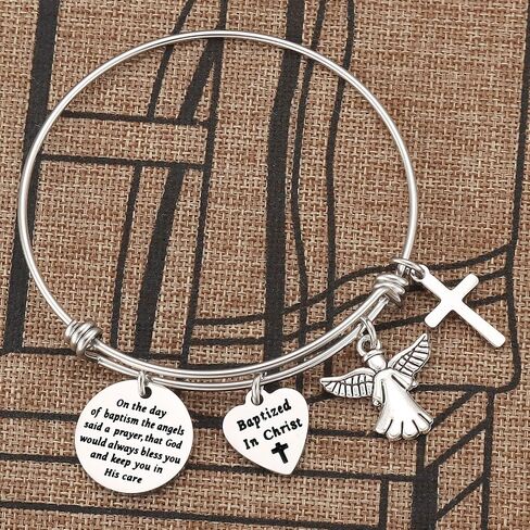 Kivosliviz Baptism Bracelet for Women Adult Baptism Gift Baptized Bracelet for Teen Girl in Saudi Arabia