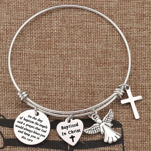 Kivosliviz Baptism Bracelet for Women Adult Baptism Gift Baptized Bracelet for Teen Girl in Saudi Arabia