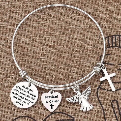 Kivosliviz Baptism Bracelet for Women Adult Baptism Gift Baptized Bracelet for Teen Girl in Saudi Arabia