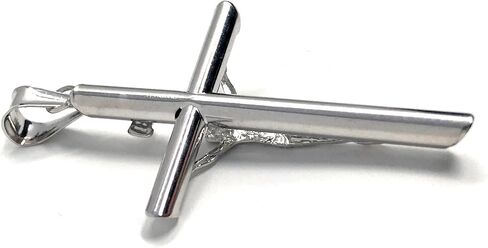 14K White Gold Crucifix Cross Pendant with 1.2mm Singapore Chain Necklace in Saudi Arabia