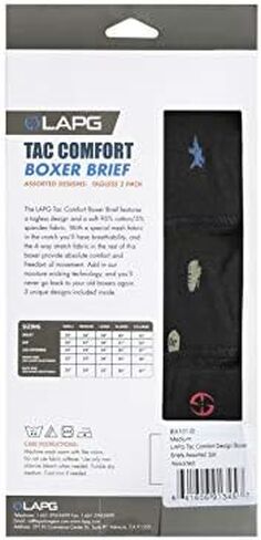 LAPG Tac Comfort Men's Boxer Briefs Assorted Design 3-Pack, Men's Underwear Boxer Briefs Pack, Funny Boxer Briefs in Saudi Arabia