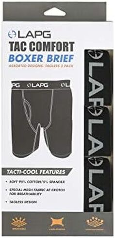 LAPG Tac Comfort Men's Boxer Briefs Assorted Design 3-Pack, Men's Underwear Boxer Briefs Pack, Funny Boxer Briefs in Saudi Arabia