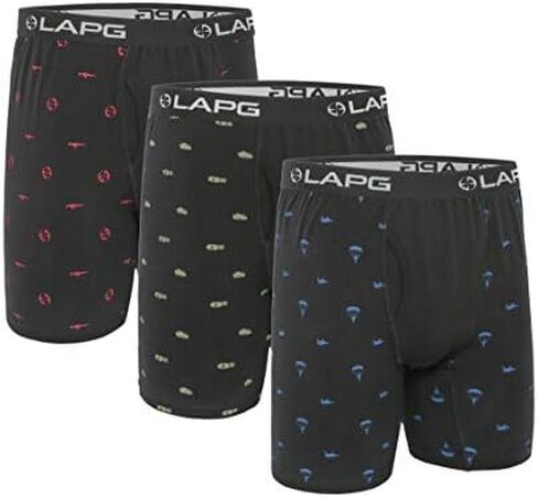 LAPG Tac Comfort Men's Boxer Briefs Assorted Design 3-Pack, Men's Underwear Boxer Briefs Pack, Funny Boxer Briefs in Saudi Arabia