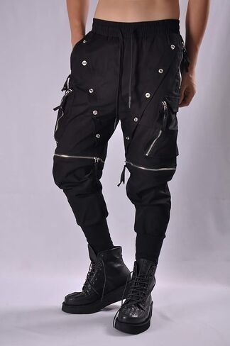 MOKEWEN Men's Jogger Pockets Ankle Athletic Ankle Cargo Pants in Kuwait