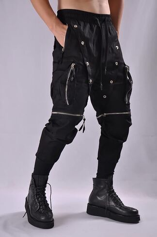 MOKEWEN Men's Jogger Pockets Ankle Athletic Ankle Cargo Pants in Kuwait