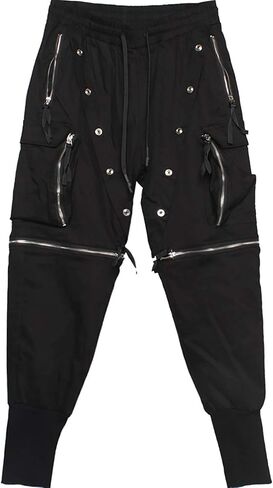 MOKEWEN Men's Jogger Pockets Ankle Athletic Ankle Cargo Pants in Kuwait