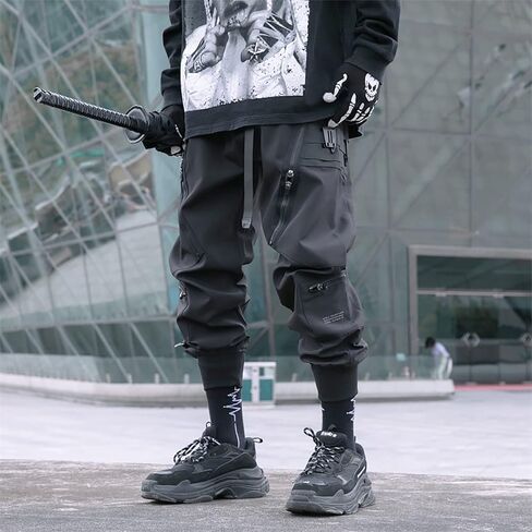 MOKEWEN Men's Jogger Pockets Ankle Athletic Ankle Cargo Pants in Kuwait
