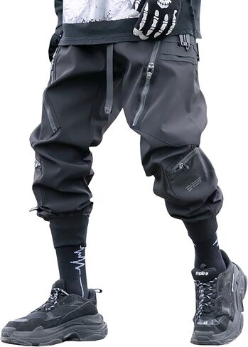 MOKEWEN Men's Jogger Pockets Ankle Athletic Ankle Cargo Pants in Kuwait