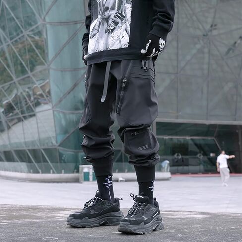 MOKEWEN Men's Jogger Pockets Ankle Athletic Ankle Cargo Pants in Kuwait