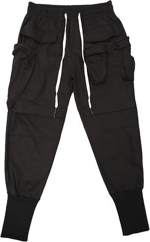 MOKEWEN Men's Jogger Pockets Ankle Athletic Ankle Cargo Pants in Kuwait