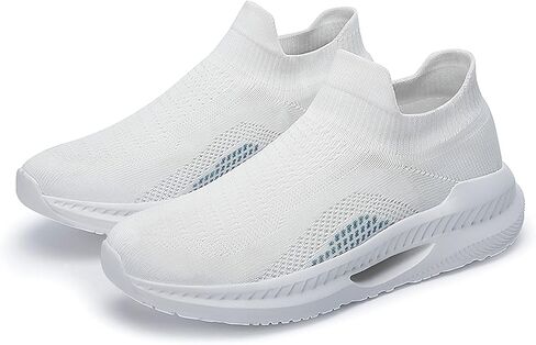 للجنسين الرجال النساء أزياء أحذية رياضية الانزلاق على جورب المشي أحذية متماسكة عارضة مريحة خفيفة الوزن تنفس الطريق الاحذية للجري الرياضة الصالة الرياضية السفر in Kuwait