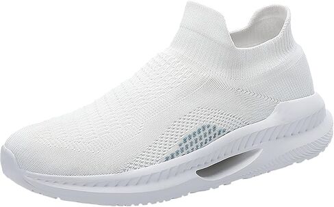 للجنسين الرجال النساء أزياء أحذية رياضية الانزلاق على جورب المشي أحذية متماسكة عارضة مريحة خفيفة الوزن تنفس الطريق الاحذية للجري الرياضة الصالة الرياضية السفر in Kuwait