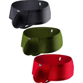 iKingsky Men's Sexy Cheeky Boxer Briefs Bright Color Thong Underwear Sexy Pouch T-back Under Panties for Men