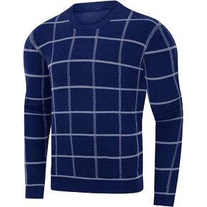 MAGCOMSEN Men's Sweaters Crewneck Casual Striped Pullover Warm Fall Winter Pullover in Saudi Arabia