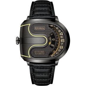 ATOWAK Ettore Series Automatic Mechanical Watch Stainless Steel Analog Sport Luxury Watch Racing-Inspired Watch Reloj with Genuine Leather Straps Fashion Wrist Accessories Gifts for Men in Saudi Arabia