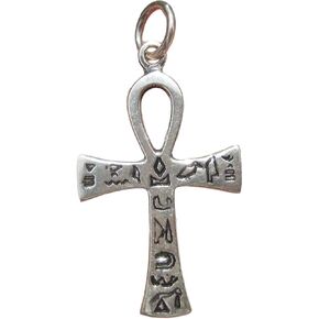 Himalayan Treasures 925 Silver Egyptian Ankh Cross Crux Ansata Pendant Necklace A12 in Saudi Arabia