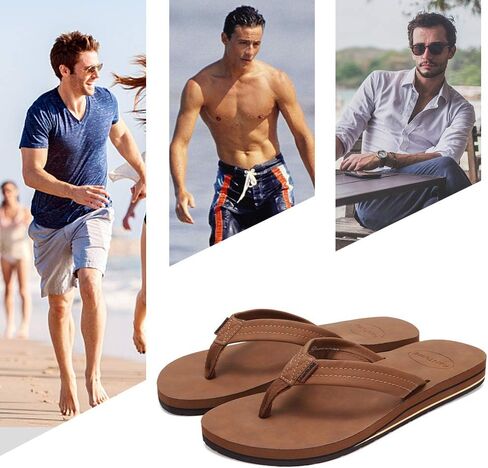 FANTURE صنادل رجالي قوس دعم الوجه يتخبط مع حزام واسع تقويم العظام الراحة المشي ثونغ نمط شبشب غير رسمي داخلي وخارجي in Kuwait