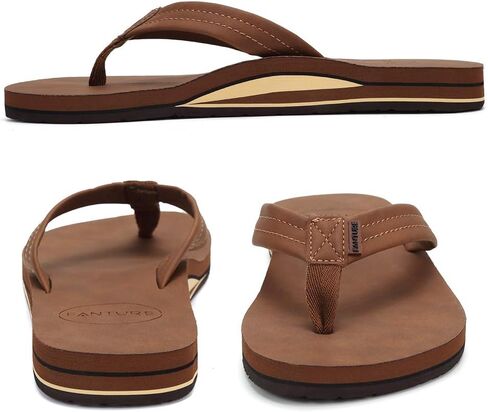 FANTURE صنادل رجالي قوس دعم الوجه يتخبط مع حزام واسع تقويم العظام الراحة المشي ثونغ نمط شبشب غير رسمي داخلي وخارجي in Kuwait