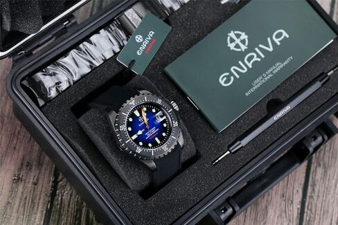 ENRIVA Men's Automatic Pro Dive Mens Watch Rotating Ceramic Bezel Diving Watches Self-Wind Professional Diver Watches for Men in Saudi Arabia