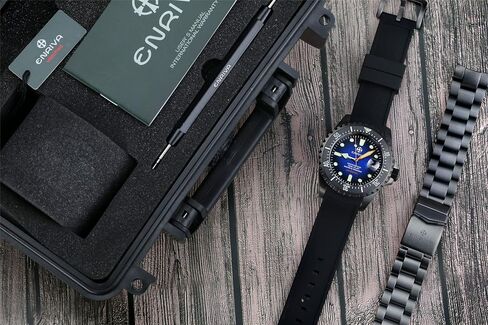 ENRIVA Men's Automatic Pro Dive Mens Watch Rotating Ceramic Bezel Diving Watches Self-Wind Professional Diver Watches for Men in Saudi Arabia