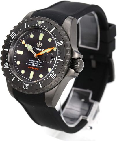 ENRIVA Men's Automatic Pro Dive Mens Watch Rotating Ceramic Bezel Diving Watches Self-Wind Professional Diver Watches for Men in Kuwait