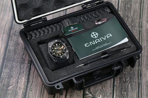 ENRIVA Men's Automatic Pro Dive Mens Watch Rotating Ceramic Bezel Diving Watches Self-Wind Professional Diver Watches for Men in Kuwait