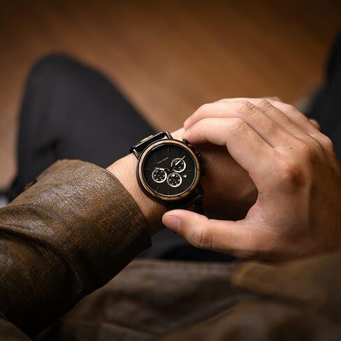 Mens Personalized Engraved Wooden Watches Custom Anniversary Birthday Wooden Watches for Him Husband Boyfriend Dad Son Christmas Watch in Kuwait