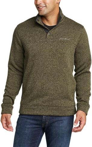 بلوفر رجالي من Eddie Bauer مصنوع من الصوف المشع ذو فتحة أمامية in Kuwait