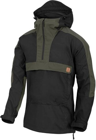 Helikon-Tex Men's Woodsman Anorak Jacket Black/Taiga Green in Saudi Arabia