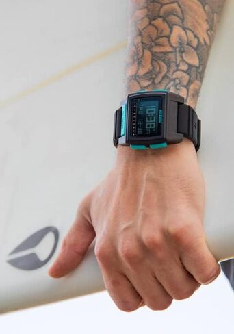 NIXON Base Tide Pro A1307 Digital Watch for Men and Women - Water Resistant Perfect for Surfing, Diving, Fishing - Water Sport Watches for Men - 42mm Watch Face, 24mm PU Band in Saudi Arabia