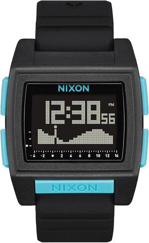 NIXON Base Tide Pro A1307 Digital Watch for Men and Women - Water Resistant Perfect for Surfing, Diving, Fishing - Water Sport Watches for Men - 42mm Watch Face, 24mm PU Band in Saudi Arabia