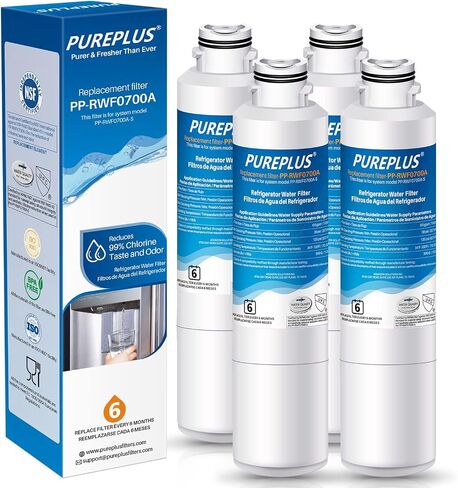 PUREPLUS DA29-00020B Replacement for Samsung RF28HMEDBSR, RF263BEAESR, HDX FMS-2, HAF-CIN/EXP, RF4287HARS, PL-200, RFG297HDRS, RF28HFEDBSR, DA97-08006A 469101 RWF0700A Refrigerator Water Filter, 4PACK in Saudi Arabia