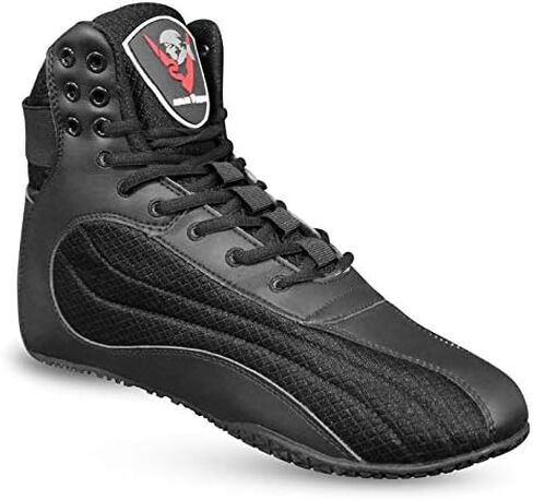 Ninja Viking Wrestling Shoes for Men and Women, Top Combat Speed Mens Weightlifting, Powerlifting, Workout, MMA, Boxing Boots, Lightweight, Easy to Wear, Non Slip Red and Black Shoe in Saudi Arabia