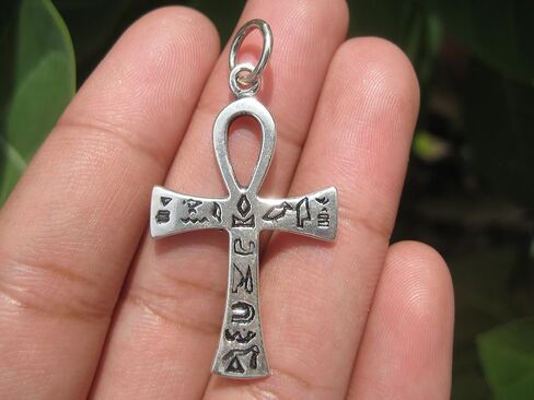 Himalayan Treasures 925 Silver Egyptian Ankh Cross Crux Ansata Pendant Necklace A12 in Saudi Arabia