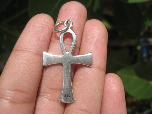 Himalayan Treasures 925 Silver Egyptian Ankh Cross Crux Ansata Pendant Necklace A12 in Saudi Arabia
