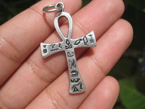 Himalayan Treasures 925 Silver Egyptian Ankh Cross Crux Ansata Pendant Necklace A12 in Saudi Arabia