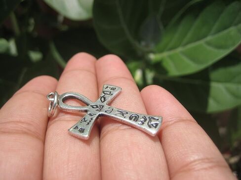 Himalayan Treasures 925 Silver Egyptian Ankh Cross Crux Ansata Pendant Necklace A12 in Saudi Arabia