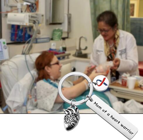 FUSTMW CHD سلسلة مفاتيح للتوعية هدايا أمي من محارب القلب CHD عيب القلب الانتعاش هدية مجوهرات أمراض القلب in Saudi Arabia
