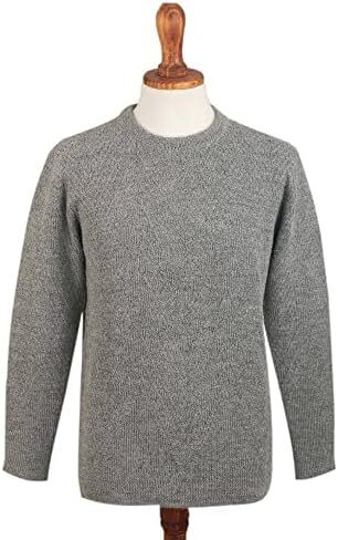NOVICA Men's 100% Alpaca Sweater, Soft Grey-Blue' in Saudi Arabia