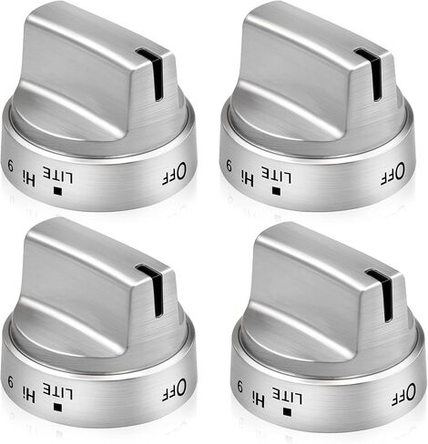 Stainless Steel WB03x24818 Gas Stove Knob Replacement for ge,PS11729081 AP5989029 100% Stainless Steel Stove Replacement Knobs,Compatible with ge Stove Knob（Not Universal） in Saudi Arabia