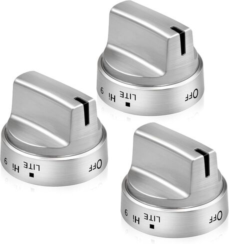 Stainless Steel WB03x24818 Gas Stove Knob Replacement for ge,PS11729081 AP5989029 100% Stainless Steel Stove Replacement Knobs,Compatible with ge Stove Knob（Not Universal） in Saudi Arabia