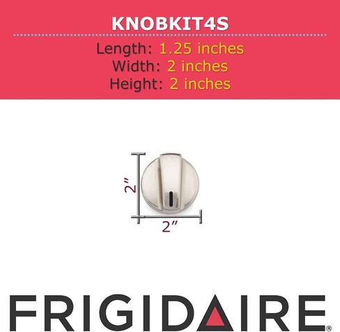 Frigidaire KNOBKIT4S Control Knob Kit, Steel, 4 Count in Saudi Arabia