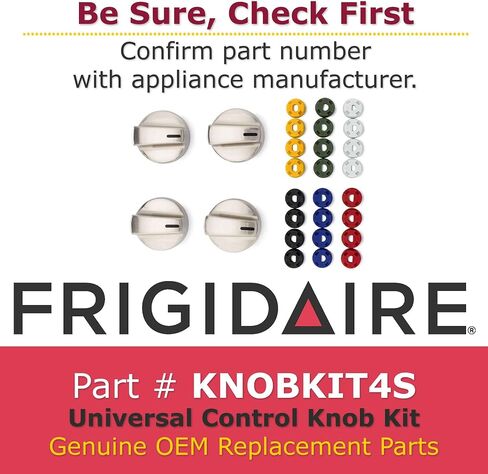 Frigidaire KNOBKIT4S Control Knob Kit, Steel, 4 Count in Saudi Arabia
