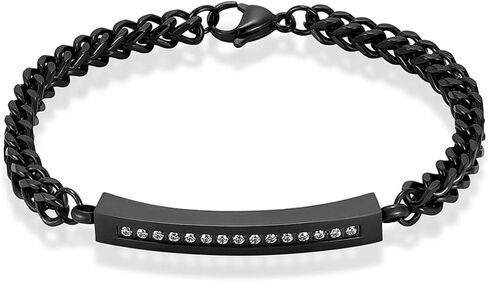 Imrsanl Stainless Steel Cremation Bracelet for Ashes - Crystal Urn Bangles for Human Ashes - Memorial Lockets Keepsake Jewelry for Men Women in Kuwait