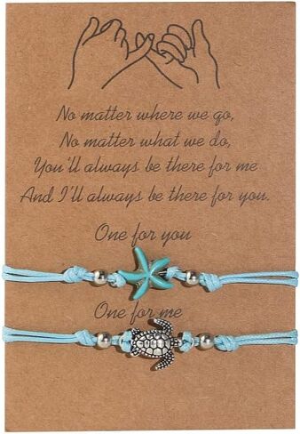 Unisex Adults Alloy Heart Pinky Promise Heart Butterfly Moon Sun Statement Charm Bracelet, 3 Pcs in Kuwait