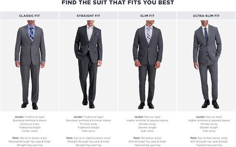 J.M. Haggar Men's Premium Stretch St.Slim Fit Plain Suit & Pant in Kuwait