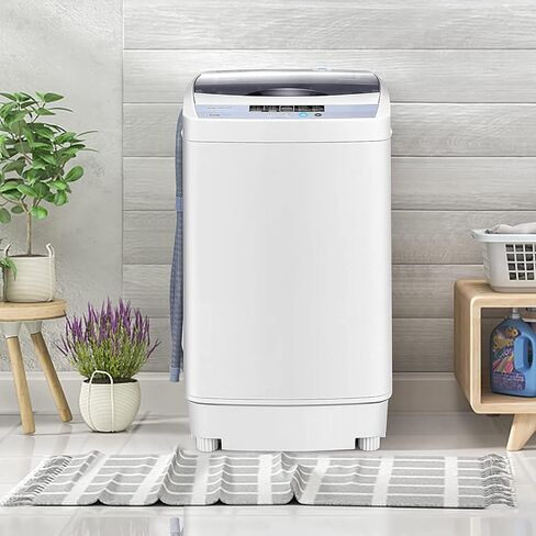 FUTADA Full Automatic Washing Machine, 9.92 Lbs Capacity Laundry Washer & Spin w/ 10 programs 8 Water Level, LED Display, Portable Compact Washing Machine for Camping, Dorms, Apartments in Saudi Arabia