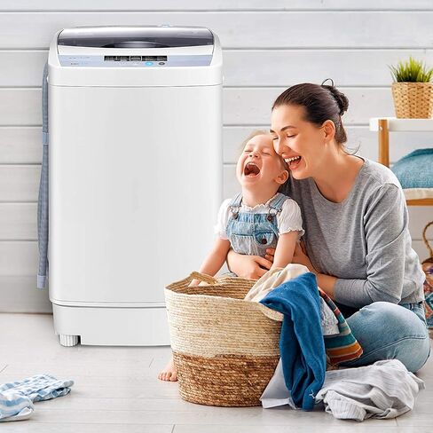FUTADA Full Automatic Washing Machine, 9.92 Lbs Capacity Laundry Washer & Spin w/ 10 programs 8 Water Level, LED Display, Portable Compact Washing Machine for Camping, Dorms, Apartments in Saudi Arabia
