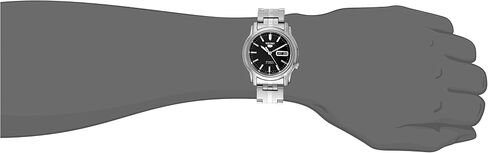 Seiko Men's SNKK71 Seiko 5 Automatic Stainless Steel Watch with Black Dial in Kuwait