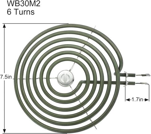 سيودوي مجموعة موقد WB30M1 WB30M2 لسطح الموقد متوافقة مع جي اي هوت بوينت - قطعتان WB30M1 6 انش وقطعتين WB30M2 8 انش in Kuwait